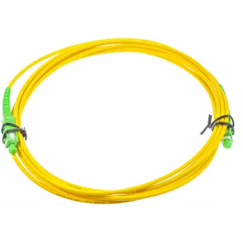 Latiguillo de fibra óptica monomodo 9/125 simplex, 3 m, SC/APC a SC/APC, 3,0 mm LSZH amarillo
