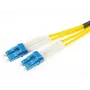 OPTIX Cable de parcheo de fibra óptica monomodo dúplex LC/UPC a LC/UPC 3 m LSZH amarillo