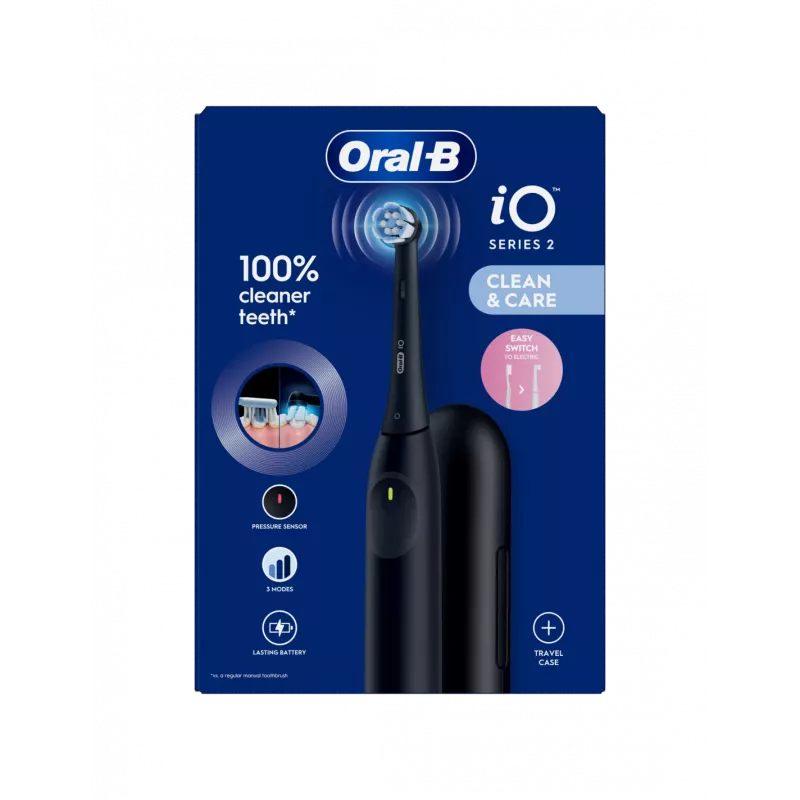 ORAL-B iO2 Night Black Cepillo de dientes eléctrico con estuche de viaje