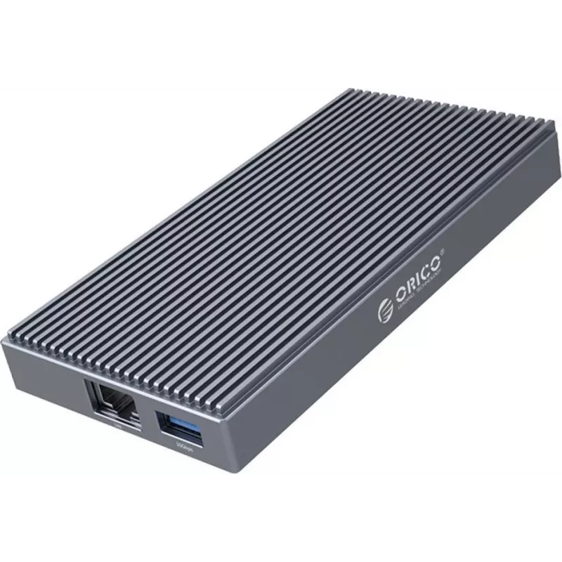 ORICO Base de acoplamiento M.2 NVMe con PD 100W activo, HDMI 2.0, audio, RJ-45, lector de tarjetas - Gris (CDH-9N-GY-BP)