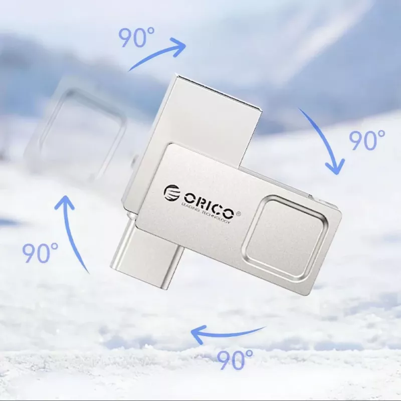 ORICO U301 Memoria USB USB-A USB-C USB 3.2 Gen 1 de 64GB - plateada