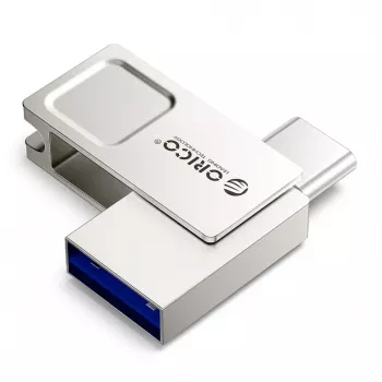 ORICO U301 Memoria USB USB-A USB-C USB 3.2 Gen 1 de 64GB - plateada