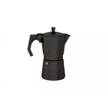 Origin Outdoors Bellanapoli cafetera espresso, cafetera moka para cocina, 3 tazas, negra