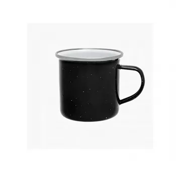 Origin Outdoors taza de esmalte 360ml negra