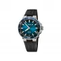 ORIS reloj de buceo para hombre 41350742274FC 41.50mm automático esfera azul correa de caucho azul