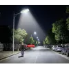 ORLLO Farola solar LED 400W con panel de 28W, sensor de movimiento y mando a distancia, 2713LM, 6500K