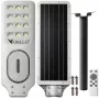ORLLO Farola solar LED 400W con panel de 28W, sensor de movimiento y mando a distancia, 2713LM, 6500K