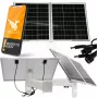 ORLLO SM6030 PRO Cargador solar portátil de 60W con 4 paneles monocristalinos plegables, USB-C PD 45W, USB-A QC3.0, salida DC para powerbanks, smartphones, portátiles