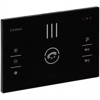 ORNO OR-DOM-BA-933/B Set de portero automático de audio, vivienda unifamiliar, 2 hilos, teclado, RFID, negro