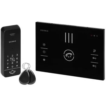 ORNO OR-DOM-BA-933/B Set de portero automático de audio, vivienda unifamiliar, 2 hilos, teclado, RFID, negro