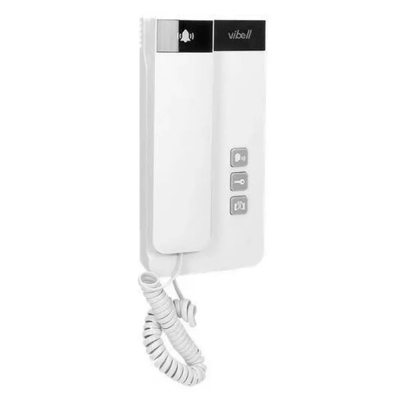 ORNO OR-DOM-SL-923 kit de portero de 2 hilos para vivienda unifamiliar, montaje en superficie, panel exterior plata/gris, Uniphone blanco