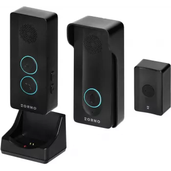 Portero automático inalámbrico ORNO OR-DOM-YR-934/B con tecnología DECT, 1 auricular, 1 unidad exterior, IP44, Blanco