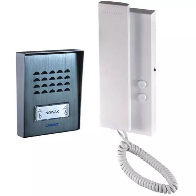 ORNO Kit de portero automático con audio para vivienda unifamiliar, 2 hilos, SAGITTA (OR-DOM-SG-918)