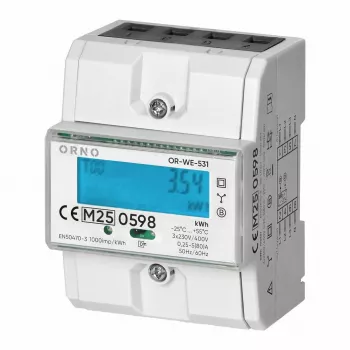 ORNO Contador trifásico 80A 3 módulos