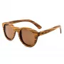 Gafas de sol unisex ORYGIN WOOD-B con montura de madera, protección UV400, lentes marrón degradado, 45/25/145 mm