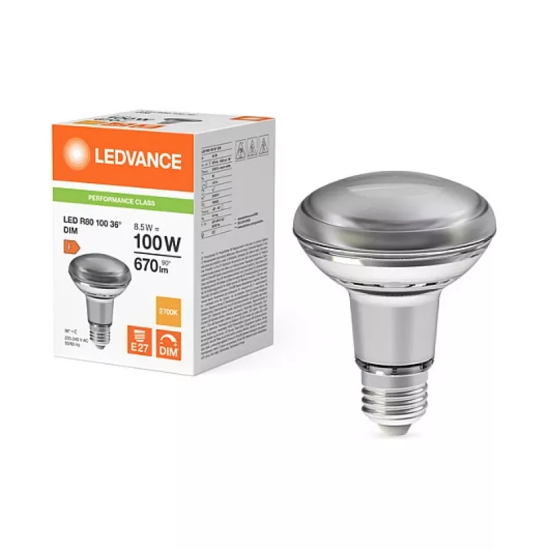 Osram R8010036 DIM 8.5W 827 E27 P Lámpara LED reflectora 670 lm 2700K E27 regulable