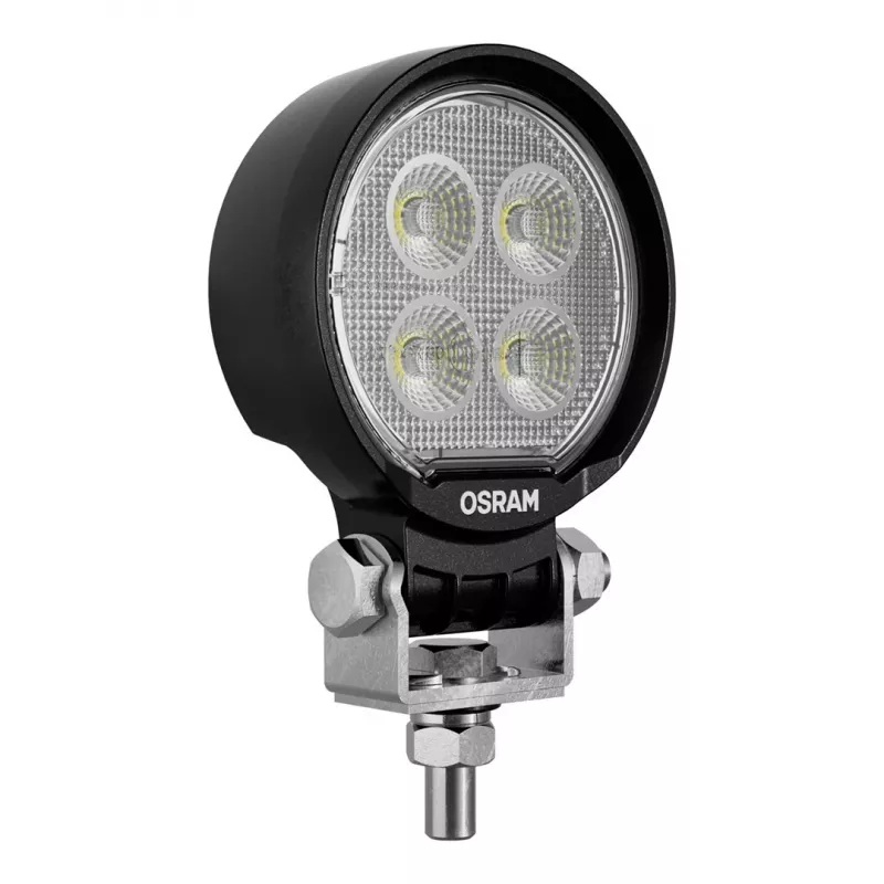 Lámpara de trabajo LED Osram ROUND WL VX80-WD, 10W, 12/24V, 800lm, 6000K, Haz amplio, IP67, ECE R10, Conector DT, 80mm
