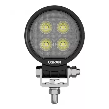 Lámpara de trabajo LED Osram ROUND WL VX80-WD, 10W, 12/24V, 800lm, 6000K, Haz amplio, IP67, ECE R10, Conector DT, 80mm