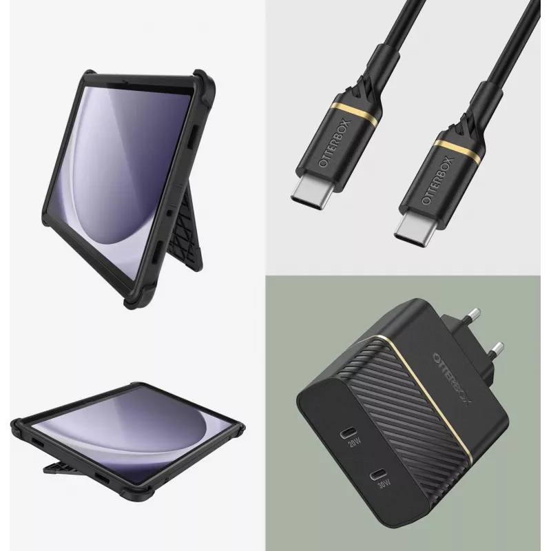 OtterBox Defender Series Funda para Samsung Galaxy Tab A9+ - Negro