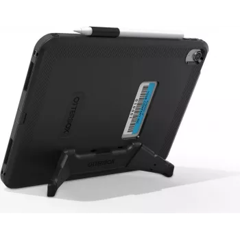 OtterBox Defender Serie Funda con soporte para iPad 10.ª generación - Funda protectora extremadamente robusta con protección de pantalla integrada - Probada según estándar militar - Negro (77-93756)