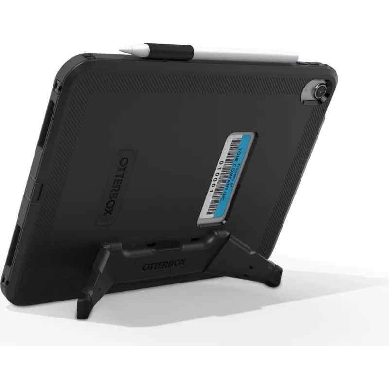 OtterBox Defender Serie Funda con soporte para iPad 10.ª generación - Funda protectora extremadamente robusta con protección de pantalla integrada - Probada según estándar militar - Negro (77-93756)