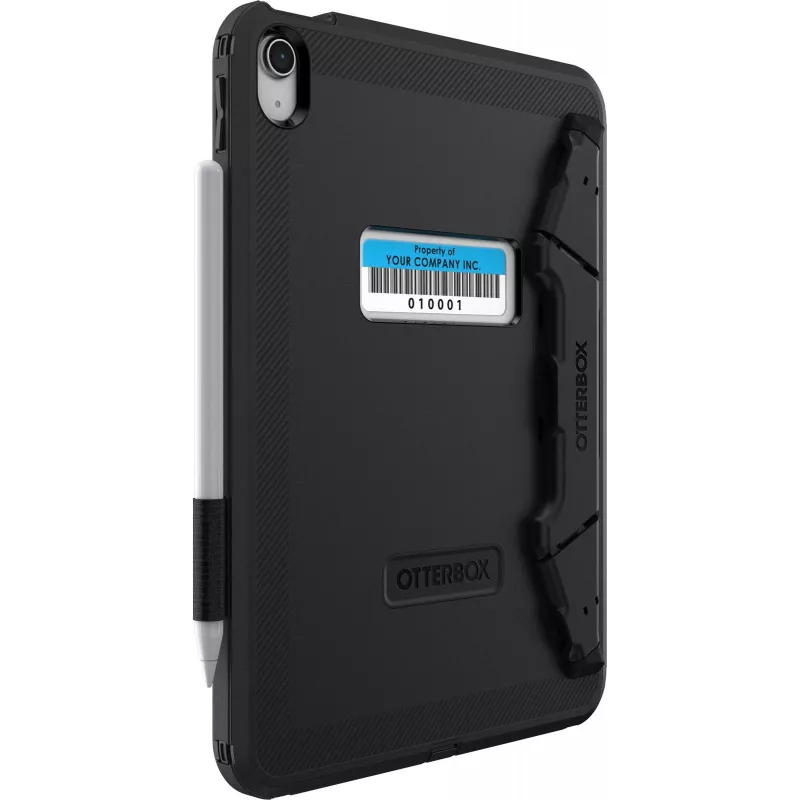 OtterBox Defender Serie Funda con soporte para iPad 10.ª generación - Funda protectora extremadamente robusta con protección de pantalla integrada - Probada según estándar militar - Negro (77-93756)