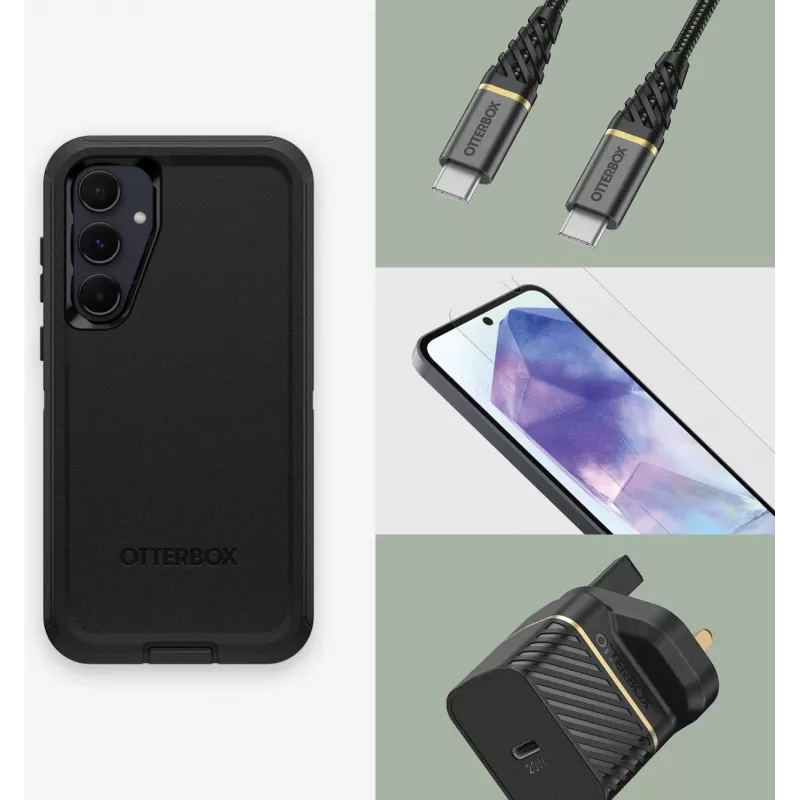 OtterBox Defender Series Tapa trasera para Samsung Galaxy S20 FE – negro 77-95431