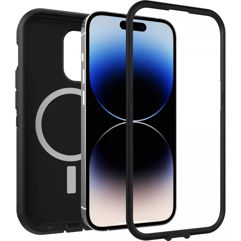 OtterBox Defender Series XT Tapa trasera para Apple iPhone 14 Pro – negra, compatible con MagSafe, protección resistente 77-89121