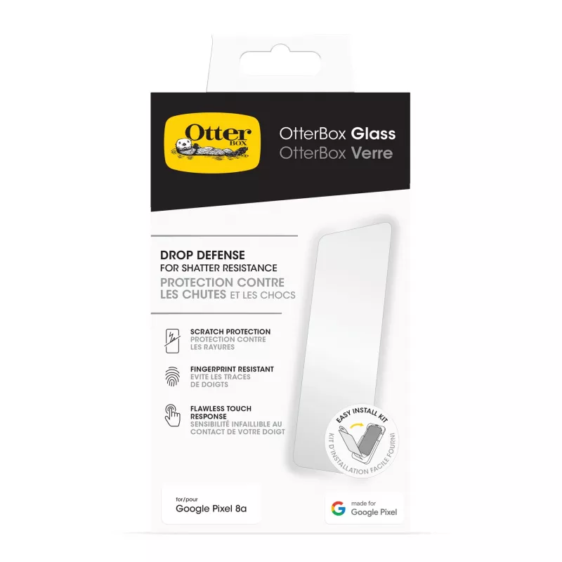 OtterBox Glass Protector de pantalla para Google Pixel 8a - Cristal templado transparente