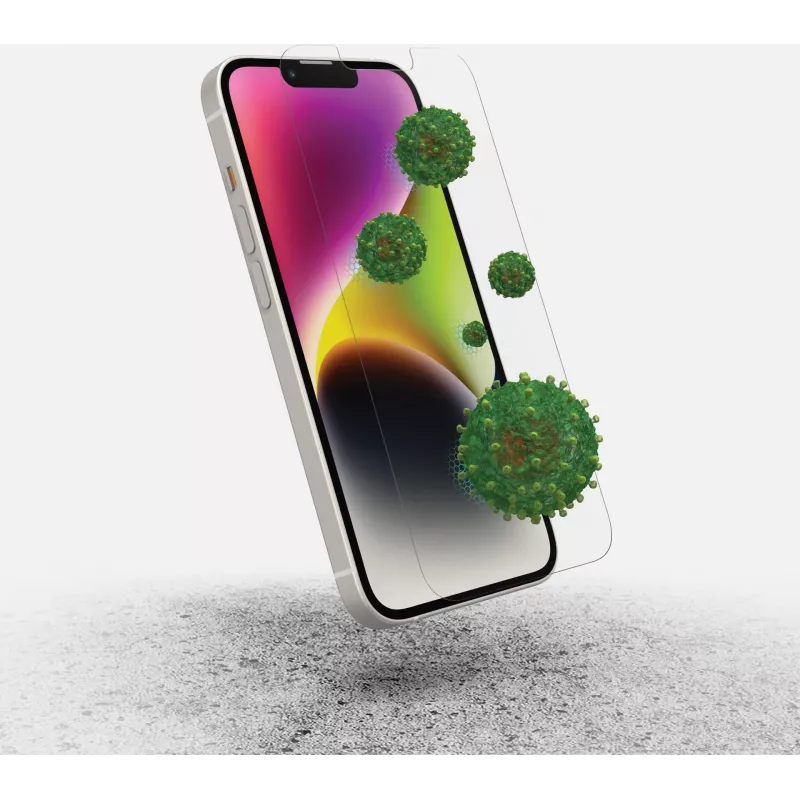 OtterBox Protector de pantalla Premium Glass Antimicrobial Series para iPhone 14 / iPhone 13 Pro / iPhone 13 - Transparente