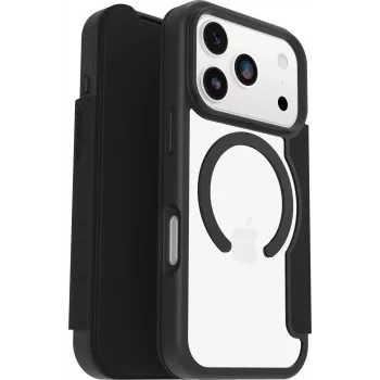 OtterBox React Folio MagSafe para iPhone 17 Pro Black Crystal - Clear/Black