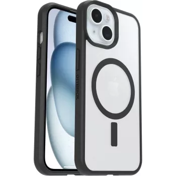 OtterBox React funda MagSafe para iPhone 16e/15/14/13 - Clear/Black