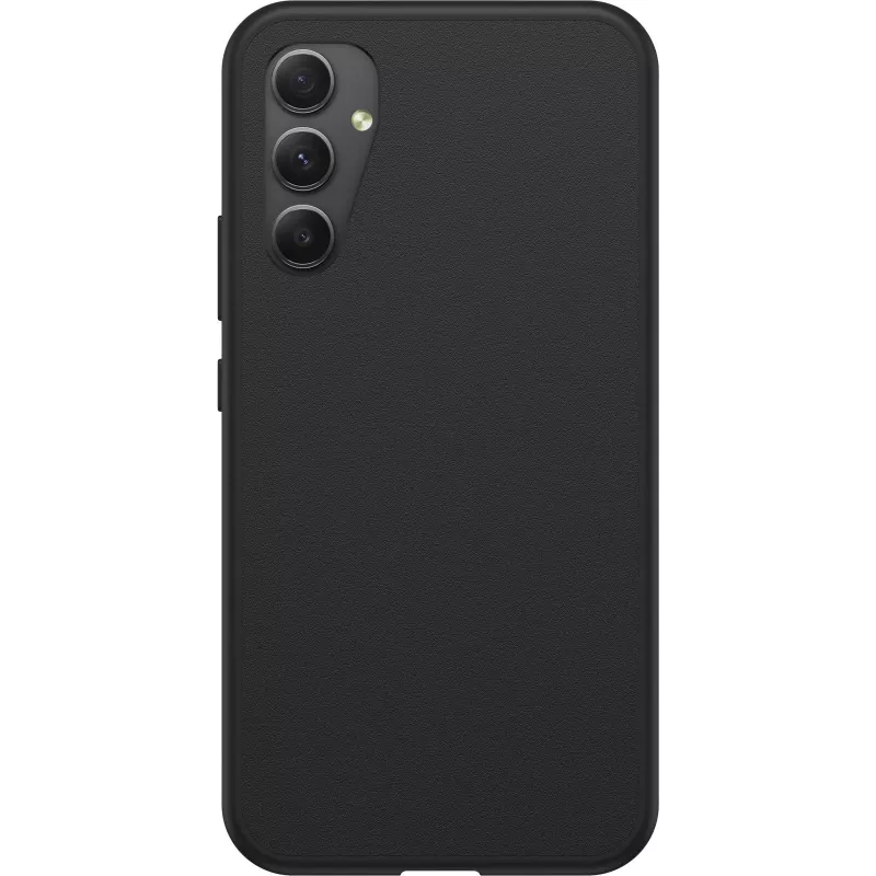 OtterBox React Serie Tapa trasera para Samsung Galaxy A34 5G Negro Pro Pack (77-91637)