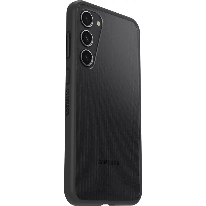 OtterBox React Series funda trasera para Samsung Galaxy S23+ - antimicrobiana, Black Crystal 77-91304