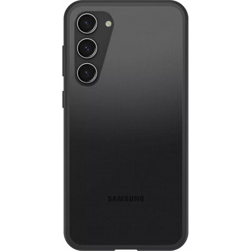 OtterBox React Series funda trasera para Samsung Galaxy S23+ - antimicrobiana, Black Crystal 77-91304