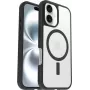 OtterBox React Series Funda MagSafe para iPhone 16 - Black Crystal (Transparente/Negro)