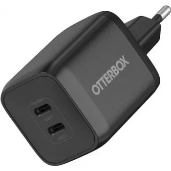 OtterBox Cargador de pared USB-C GaN estándar de 65W con 2 puertos (45W+20W PD) Negro