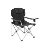 Silla de camping plegable Outwell Catamarca XL, capacidad 150 kg, estructura de acero con recubrimiento en polvo, negro/gris