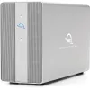 OWC Mercury Elite Pro Dual carcasa de almacenamiento de 2 bahías con concentrador USB de 3 puertos, SATA-600, USB 10 Gb/s, plateada