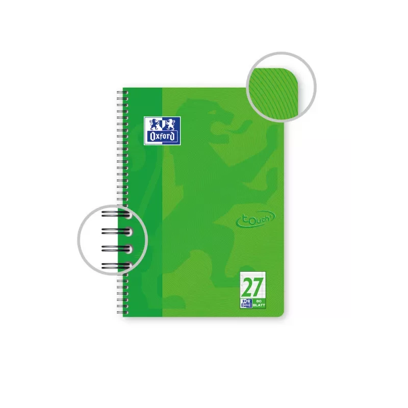 Oxford TOUCH Cuaderno de ejercicios - Verde - A4+ - 80 hojas - 90 g/m² - rayado