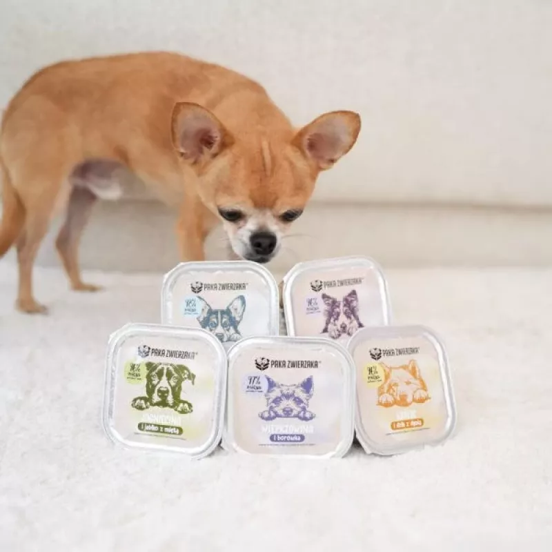 PAKA ZWIERZAKA caza y salmón alimento húmedo para perros - 150g