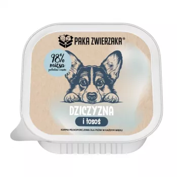 PAKA ZWIERZAKA caza y salmón alimento húmedo para perros - 150g