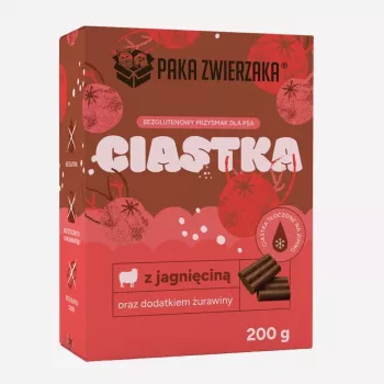 Paka Zwierzaka cordero con arándano snacks 200g