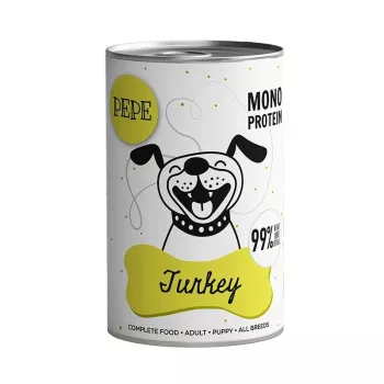 Paka Zwierzaka Pepe Pavo Alimento húmedo para perros 400g