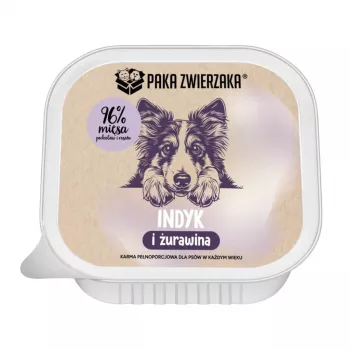 PAKA ZWIERZAKA pavo y arándanos alimento húmedo para perros – sin cereales, bolsa de 150 g