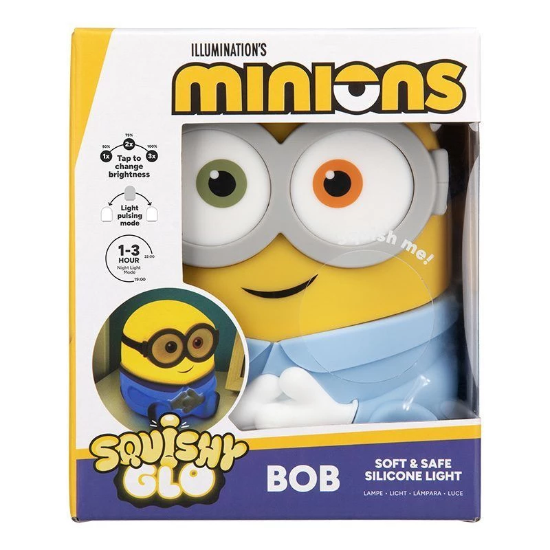 Paladone Bob SquishyGlo Luz de silicona recargable - Luz ambiental SpongeBob Bob Esponja