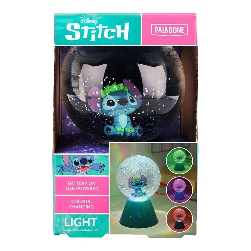 Paladone Bola de purpurina LED Stitch de Disney