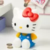 Paladone Hello Kitty Hucha en forma - Caja de monedas de cerámica, Merchandising oficial Sanrio, Blanco/Rosa/Negro, 13,5 x 13,5 x 16,5 cm
