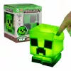 Paladone Minecraft Creeper SquishyGlo luz de silicona recargable – luz nocturna LED verde regulable con 3 niveles de brillo y carga Micro-USB