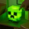 Paladone Minecraft Creeper SquishyGlo luz de silicona recargable – luz nocturna LED verde regulable con 3 niveles de brillo y carga Micro-USB